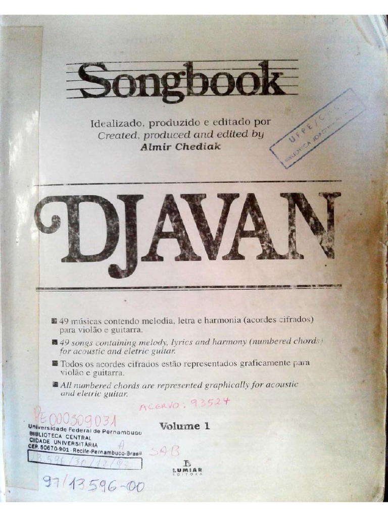 Songbook Djavan Vol 1 PDF Free