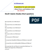 ISL201 Short Questions
