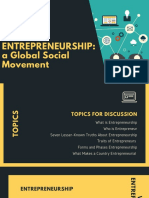 Entrepreneurship: A Global Social Movement