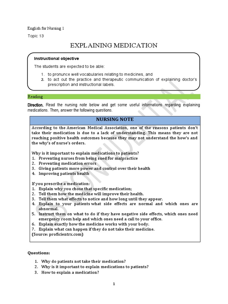 Explaining Medications to Patients | PDF | Medical Prescription | Pharmacy