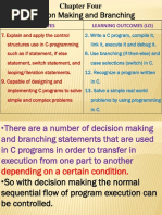 Chapter 4-Decision Making and Branching in C Programs