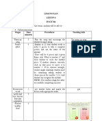 Lesson Plan Lesson 6 (PAGE 46) Lesson Aims: at The End of The Lesson, Students Will Be Able To Stages Time (Minute) Procedures Teaching Aids