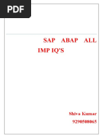 SAP Faq's