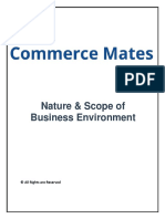 Nature & Scope of Business Environment