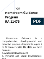 Briefer On Homeroom Guidance Program RA 11476