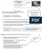 DNS de MATHEMATIQUES 5 PDF 5ème Sujet (Calcul Littéral, Symétrie Axiale Et Construction)