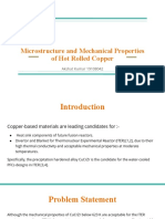 Microstructure and Mechanical Properties of Hot Rolled Copper