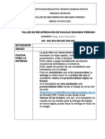 Taller de Recuperación de Sociale Segundo Periodo - 2