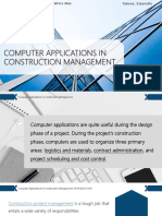 Computer Applications in Construction Management