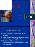 Suicide: Avanthika.s MSC (N) ., II Year, Acon