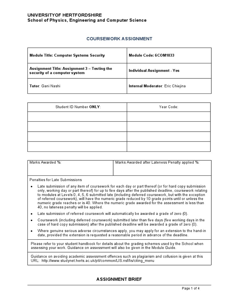 Computer Systems Security Assignment 3 | PDF | Penetration Test ...