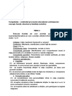 Modulul I Competența - Conținutul Procesului Educațional Contemporan: Concept, Funcții, Structură Și Tendințe Evolutive