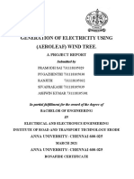 Generation of Electricity Using (Aeroleaf) Wind Tree