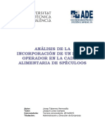 Taberner - Análisis de La Incorporación de Un Nuevo Operador en La Cadena Alimentaria de Speculoos