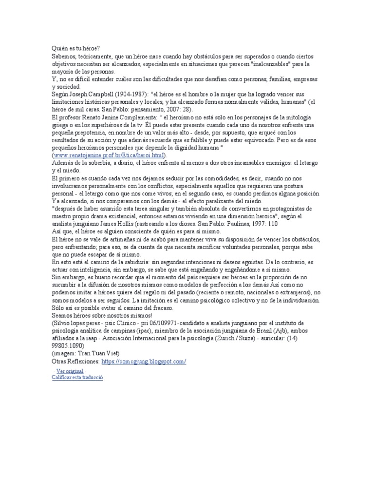 Quién Es Tu Héroe | PDF | Héroe | Psicologia analitica