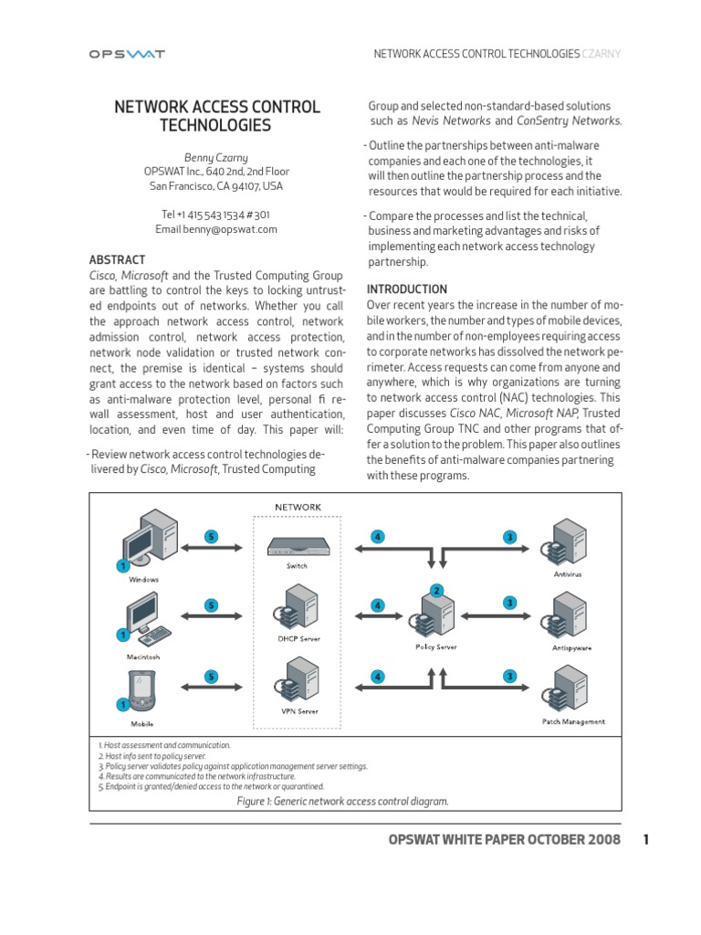 Network Access Control Technologies