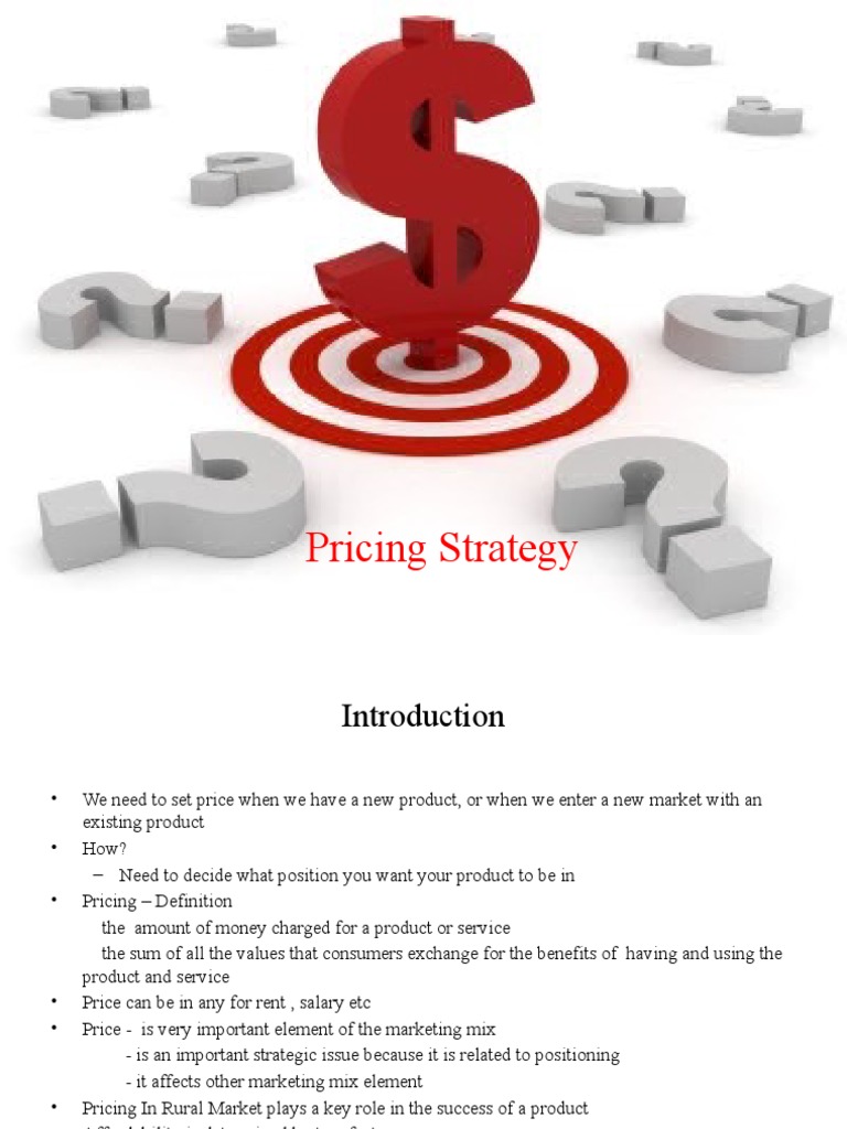 Effective Pricing Strategies for Rural Markets | PDF | Pricing | Marketing