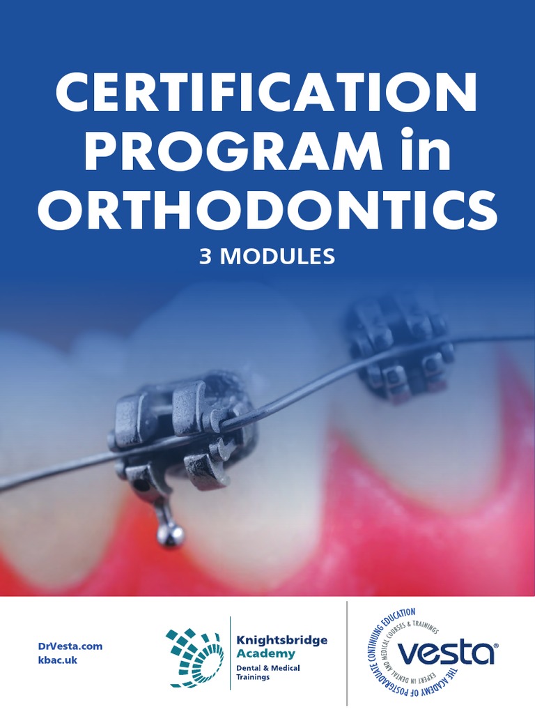Certification Program in Orthodontics 3 Modules PDF Orthodontics