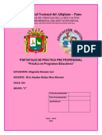 Práctica en Programas Educativos UNAP Puno Facultad Ciencias Educación Escuela Profesional Educación Inicial