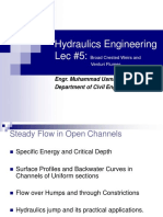 Hydraulics Engineering Lec #5: Broad Crested Weirs and Venturi Flumes Flow Measurement