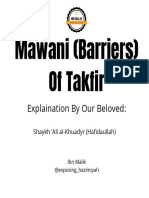 Mawani Takfir by Shaykh Ali Khudayr
