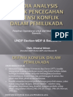 Analisis Media Untuk Election Based Conflict Prevention