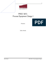 PROC 5071: Process Equipment Design I: Filtration