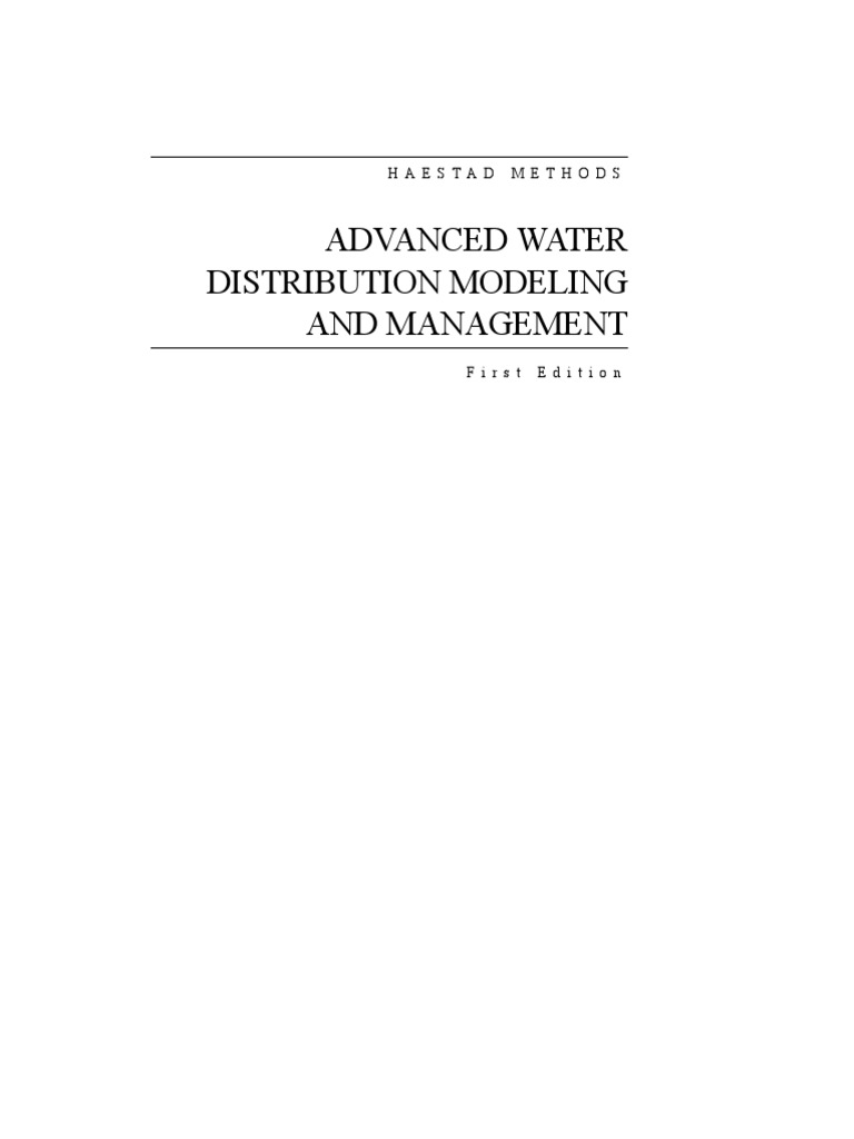01.advanced Water Distribution Modeling and Management PDF Chemical