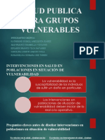 Salud Pública para Grupos Vulnerables