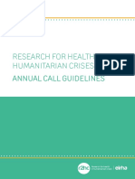 Research For Health in Humanitarian Crises (R2Hc) Annual Call Guidelines