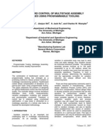 Feedforward Control of Multistage Assembly Processes Using Programmable Tooling