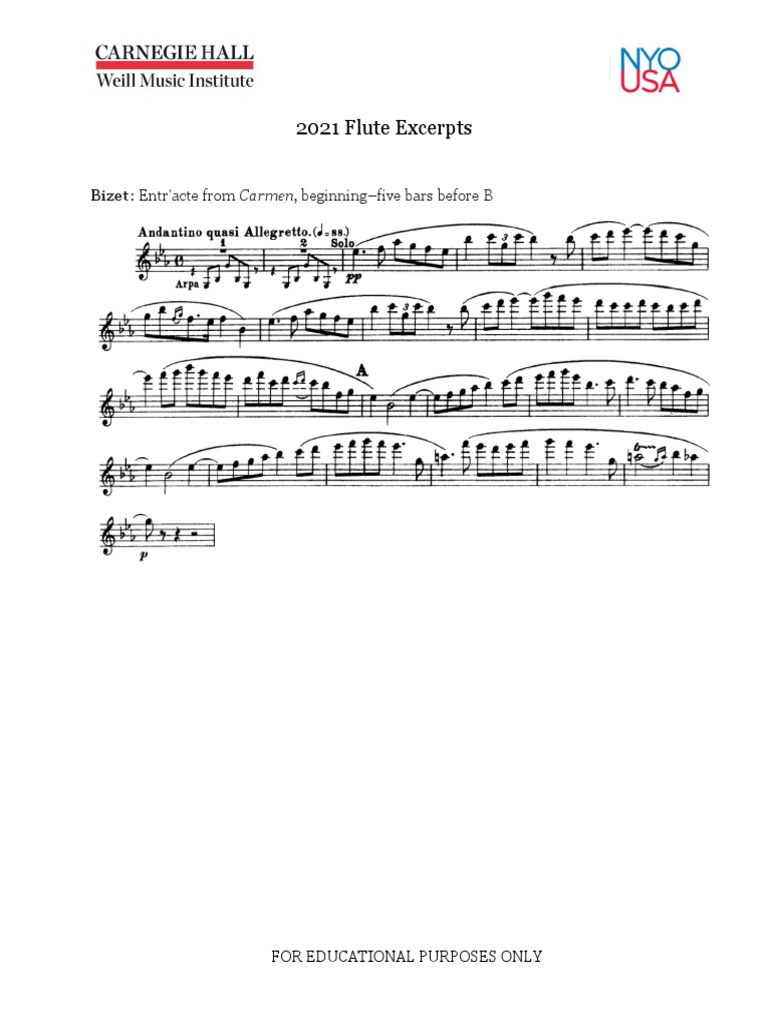 Flute Excerpts 2021 PDF