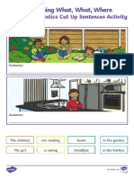 Who, Doing What, What, Where: Colourful Semantics Cut Up Sentences Activity