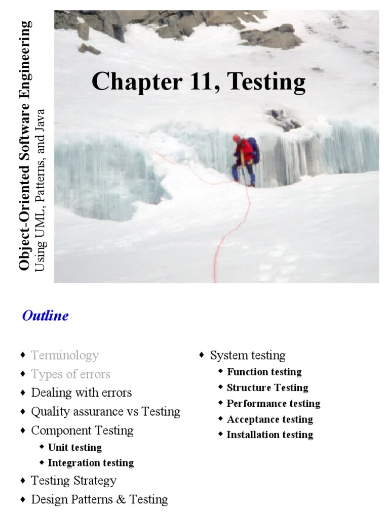 Chapter 11, Testing | PDF | Software Testing | Class (Computer Programming)