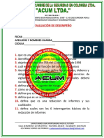 EVALUACION DE DESEMPEÑO EPSAR LTDA