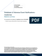 Database of Adverse Event Notifications - Medicines: Medicine Summary