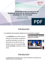 Propuesta Metodológica para La Selección de Técnica de Medición de Opinión Pública e Investigación de Mercados