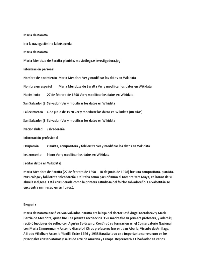 María de Baratta | PDF