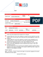 Individual SWOT Analysis Cover Sheet