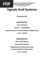 Signals and Systems Practical File