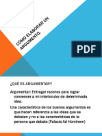 Cómo Elaborar Un Argumento