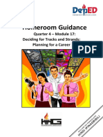 Homeroom Guidance: Quarter 4 - Module 17: Deciding For Tracks and Strands: Planning For A Career