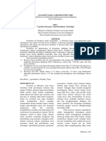 Analisis Usaha Agroindustri Tahu