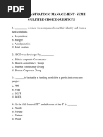 Strategic Management - MCQ