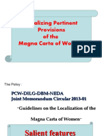 Localizing Pertinent Provisions of The Magna Carta of Women