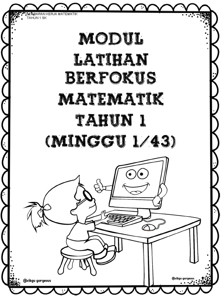 Free Modul Latihan Berfokus Matematik Tahun 1 By Cikgu Gorgeous Pdf