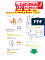 Áreas de Los Poliedros Regulares para Sexto de Primaria