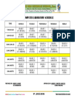 Computer Laboratory Schedule: "Parochial Schools: Evangelized and Evangelizing Communities Where Minds and Hearts Meet"