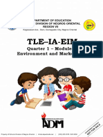 Tle-Ia-Eim: Quarter 1 - Module 2: Environment and Market (EM)