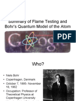 Summary of Flame Testing and The Bohr Model - Revised